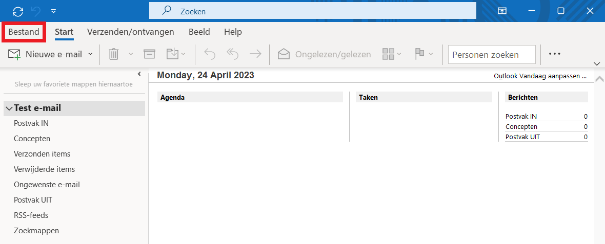 Outlook Stap 1 – Bestand (1)